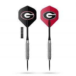 University of Georgia - Georgia Bulldogs Fan's Choice Dartboard, Dart & Cabinet Set in Black<BR>FREE SHIPPING