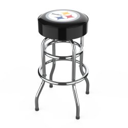 Pittsburgh Steelers Chrome Pub Bar Stool<BR>FREE SHIPPING