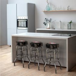 San Francisco 49rs Chrome Pub Bar Stool<BR>FREE SHIPPING