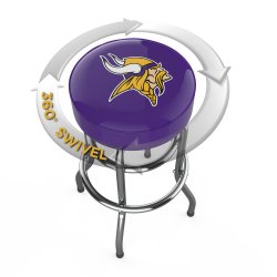 Minnesota Vikings Chrome Pub Bar Stool<BR>FREE SHIPPING