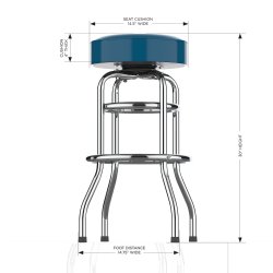 Miami Dolphins Chrome Pub Bar Stool<BR>FREE SHIPPING