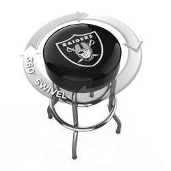 Las Vegas Raiders Chrome Pub Bar Stool<BR>FREE SHIPPING