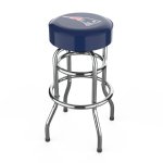 New England Patriots Chrome Pub Bar Stool<BR>FREE SHIPPING