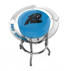 Carolina Panthers Chrome Pub Bar Stool<BR>FREE SHIPPING