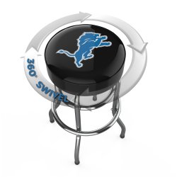 Detroit Lions Chrome Pub Bar Stool<BR>FREE SHIPPING