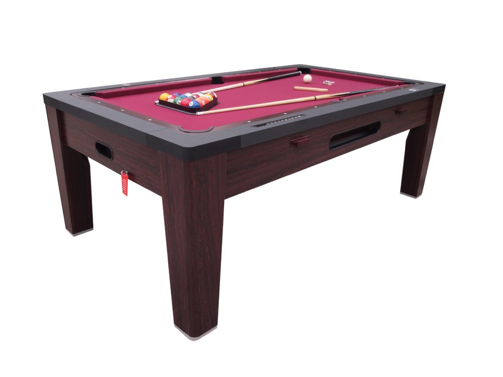 6-in-1 Walnut Table for Dining, Ping Pong, Pool & Other Games