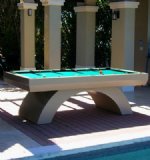 The Arcobelano Contemporary Indoor / Outdoor All Weather Pool Table by Gameroom Concepts