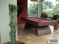 The Arcobelano Contemporary Indoor / Outdoor All Weather Pool Table by Gameroom Concepts