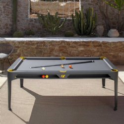 Hyphen 7 foot Outdoor Pool & Dining Table in Gray Black by Cornilleau<BR>FREE SHIPPING