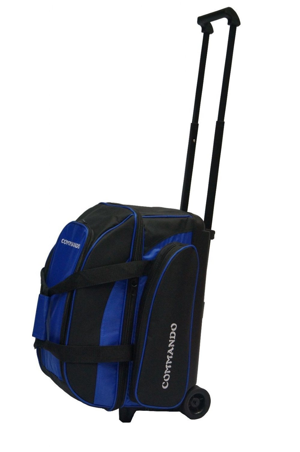 The Commando 2 Ball / Double Roller Bowling Ball Bag in Blue & Black
