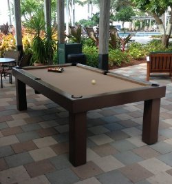 The Cosmopolitan Contemporary Indoor / Outdoor All Weather 8 foot Pool Table by Gameroom Concepts