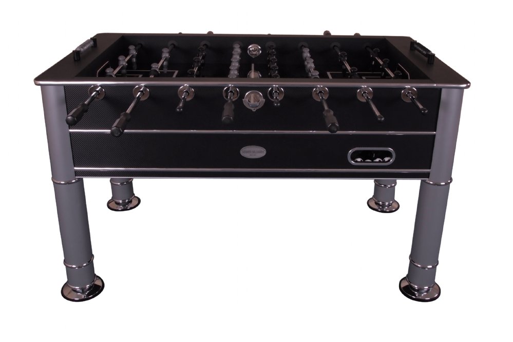 The Cosmopolitan Foosball Table By Berner Billiards In Black Berner Billiards The Cosmopolitan Foosball Table In Black With 1 3 Man Goalie