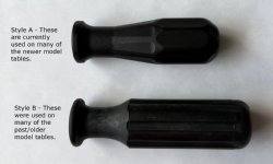 Garlando Replacement Handles ~ Black Plastic - $12 each