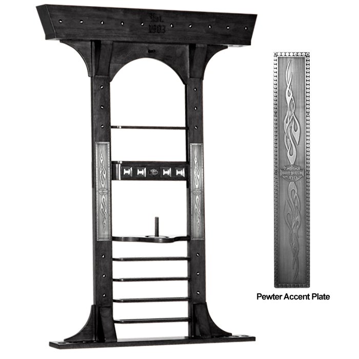 Harley-Davidson®: H-D® Bar & Shield Flames 8 Cue Wall Rack ...