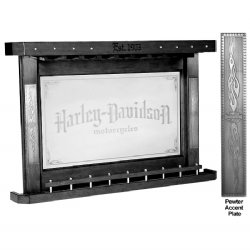 H-D® Bar & Shield Flames Back Bar w/ Vintage Black finish ~ Harley-Davidson®