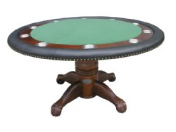60" Round Poker Table in Dark Walnut by Berner Billiards