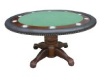 60" Round Poker Table in Dark Walnut by Berner Billiards