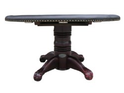 60" Round Poker Table in Mahogany by Berner Billiards