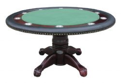 60" Round Poker Table in Mahogany by Berner Billiards