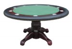 60" Round Poker Table in Mahogany by Berner Billiards
