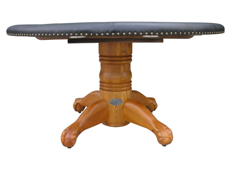 60 Inch Round Poker Table Oak Poker Table GameTables4Less
