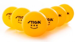 STIGA 3-Star Table Tennis Balls 6 Pack  / Ping Pong Balls in Orange<BR>FREE SHIPPING