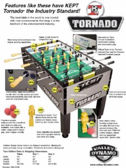 Tornado Tournament 3000 / T3000 Foosball Table in MATTE BLACK<br>FREE SHIPPING<BR>ON SALE - CALL OR EMAIL - PRICES TOO LOW TO LIST