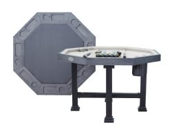 3 in 1 Table - Octagon 48" Urban Bumper Pool with SLATE bed in Midnight<br>FREE SHIPPING
