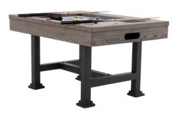 "The Urban" 3 in 1 - Rectangular SLATE Bumper Pool, Card & Dining Table in Silver Mist  by Berner Billiards<BR>FREE SHIPPING