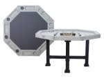 3 in 1 Table - Octagon 54" Urban Bumper Pool with SLATE bed in Silver Mist<br>FREE SHIPPING