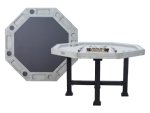 3 in 1 Table - Octagon 54" Urban Bumper Pool with SLATE bed in Silver Mist<br>FREE SHIPPING - ON SALE