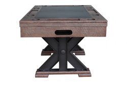 "The Weathered" 3 in 1 - Rectangular SLATE Bumper Pool, Card & Dining Table in Black Oak by Berner Billiards<BR>FREE SHIPPING