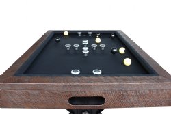 "The Weathered" Rectangular SLATE Bumper Pool Table in Black Oak by Berner Billiards<BR>FREE SHIPPING