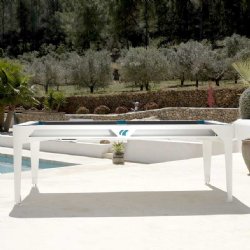 Hyphen 7 foot Outdoor Pool & Dining Table in Polar White by Cornilleau<BR>FREE SHIPPING