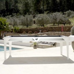 Hyphen 7 foot Outdoor Pool & Dining Table in Polar White by Cornilleau<BR>FREE SHIPPING