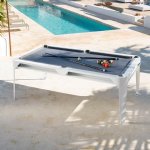 Hyphen 7 foot Outdoor Pool & Dining Table in Polar White by Cornilleau<BR>FREE SHIPPING